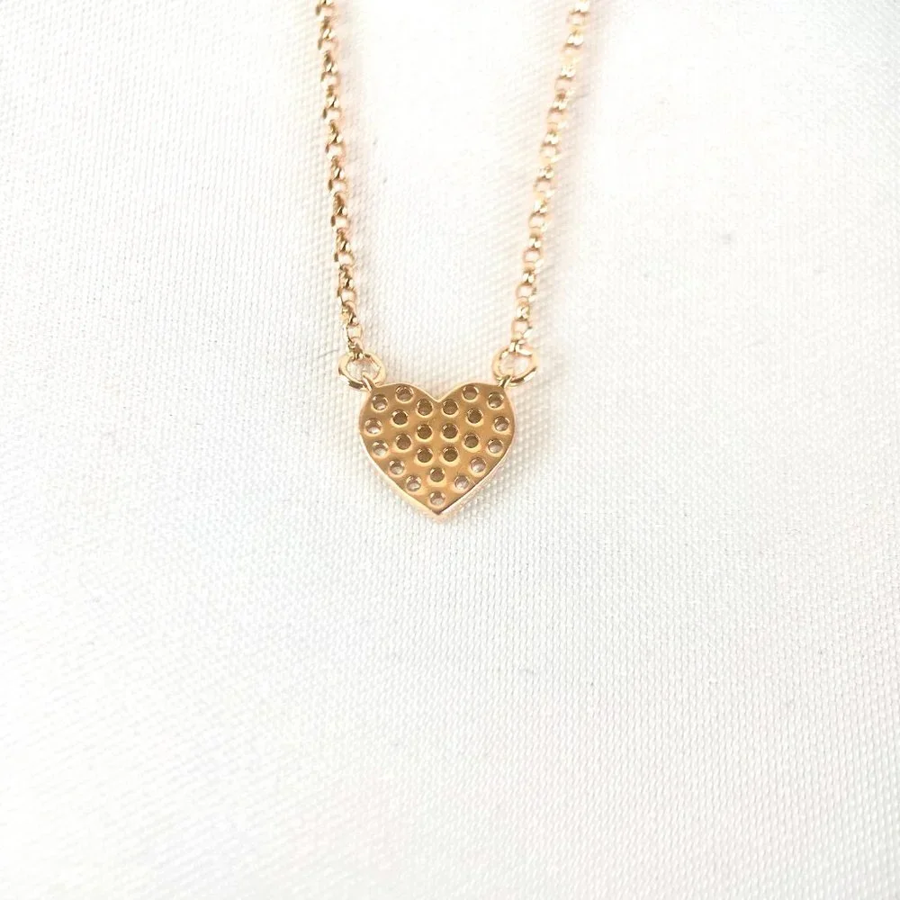 Kate Spade - Yours Truly Pave Heart Mini Pendant Necklace - Picture 3 of 6